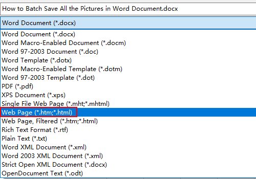 How to Batch Save All the Pictures in Word Document
