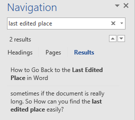 How to Go Back to the Last Edited Location in Word