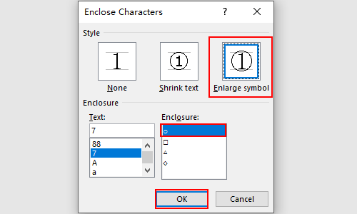 How to Type a Number with Circle in Word