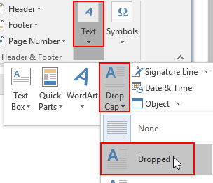 How to Insert a Drop Cap in Word Document