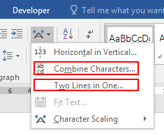 How to Enter Two Lines of Text in One Line in Word