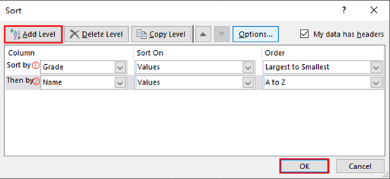 How to Sort Data in Excel by Multiple Conditions