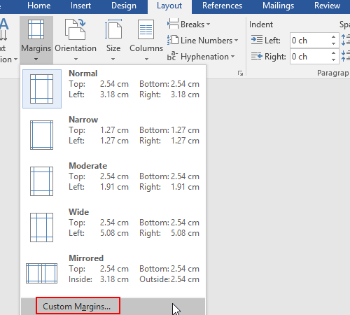 How to Change and Customize the Page Margins in Word
