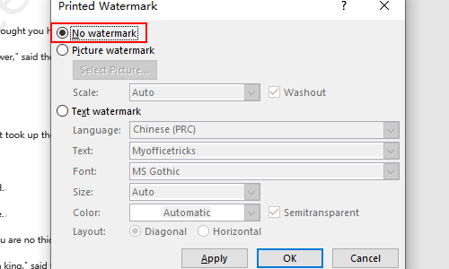 How to Add and Remove a Watermark in Word Document