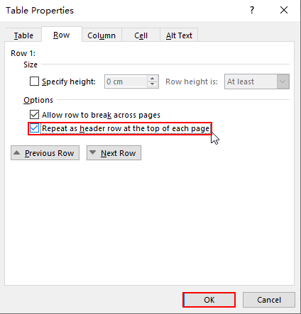 How to Keep Table Headers on Each Page in Word