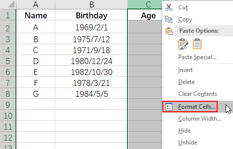 How to Calculate Ages from Birthdate Automatically in Excel