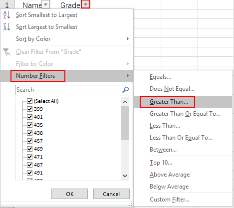 How to Screen Out the Specific Data in Excel