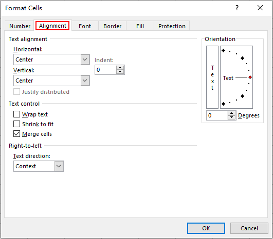 How to Set Horizontal Alignment in Excel as Fill