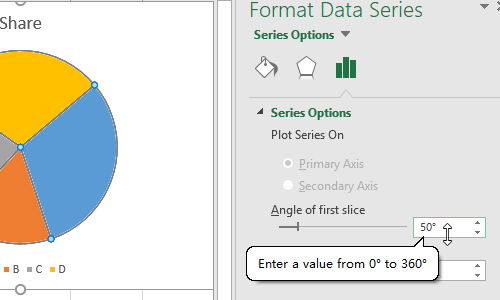 How to Rotate a Pie Chart in Excel