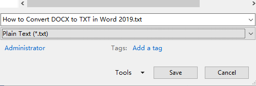 How to Convert DOCX to TXT in Word 2019