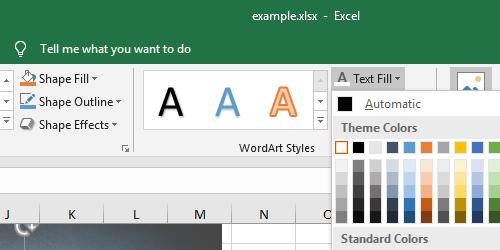 How to Add Text on Top of A picture in Excel