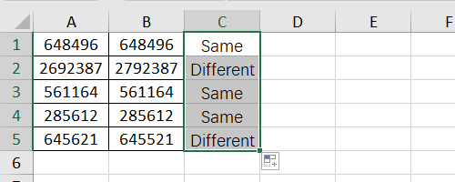 Apply the formula to all the cells