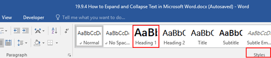 How to Expand and Collapse Text in Microsoft Word