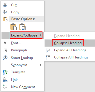 How to Expand and Collapse Text in Microsoft Word