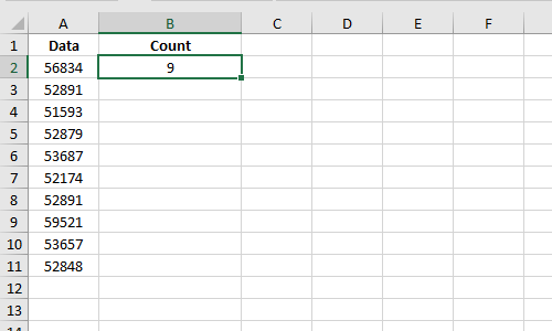 How to Count the Non Repeating Data in MS Excel