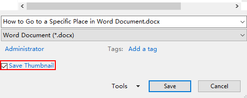 How to Display the Word or Excel File with Thumbnail in a Folder