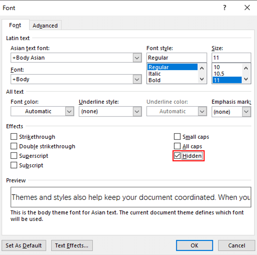 How to Hide and Show Specific Text in Microsoft Word