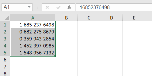 How to Display Numbers in Excel as Cell Phone Numbers