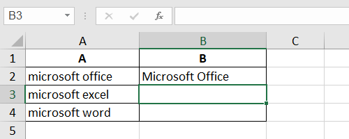 how to Quick Capitalize the First Letter or Each Word in Excel