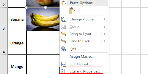 How to Lock Inserted Pictures to Excel Cells