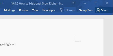 5 Ways to Hide or Show Ribbon in Microsoft Word 5 Ways to Hide or Show Ribbon in Microsoft Word