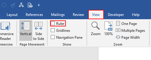How to Enable Horizontal and Vertical Ruler in Word