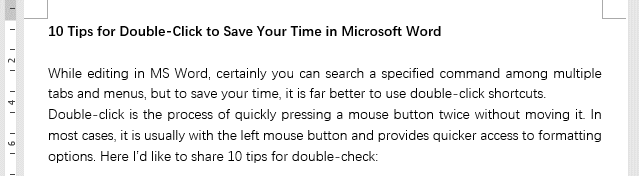 10 Tips for Double-Click to Save Your Time in Microsoft Word