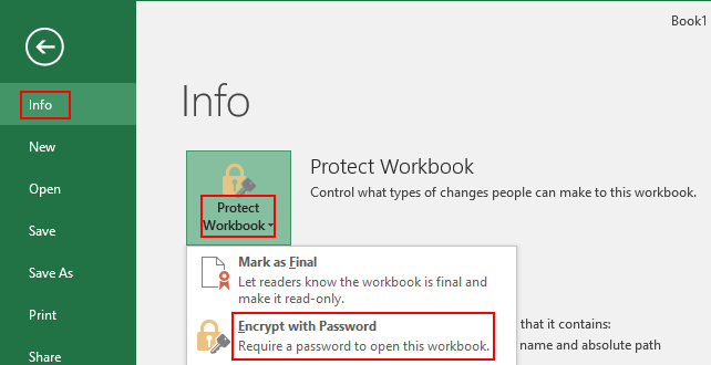 How to Encrypt Your Excel Workbook with Password