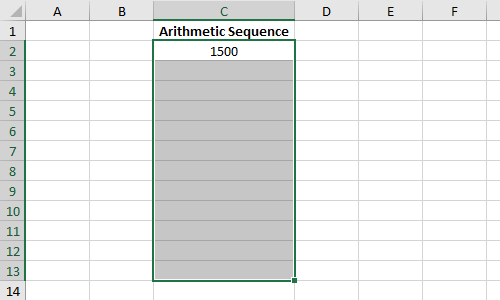 How to AutoFill the Arithmetic Sequence in Microsoft Excel