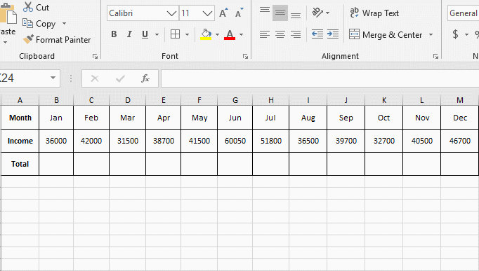 Calculate runnint total in vertical spreadsheet