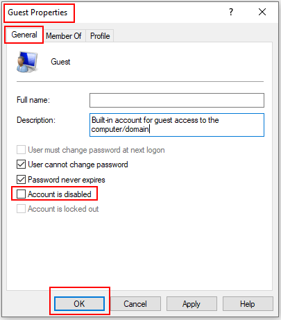 How to Disable Guest Account in Windows 10