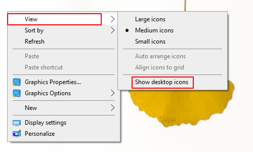 How to Hide or Show Desktop Icons on Windows 10