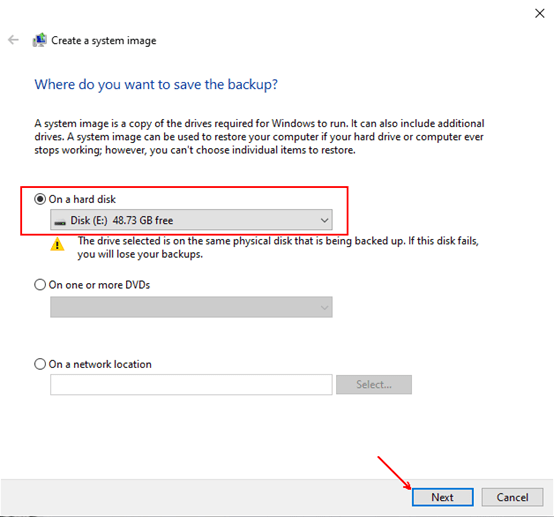 How to Backup Your System on Specified Disk in Windows 10
