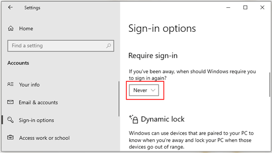 How to Disable Password Prompt on Wake up Windows 10
