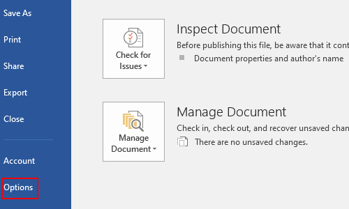 How to Disable Recent Documents List in Microsoft Word