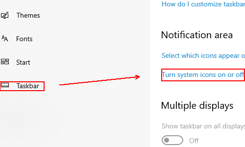 How to Find Back the Notification Icon on Windows 10 Taskbar