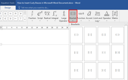 How to Insert Curly Braces in Microsoft Word and Excel