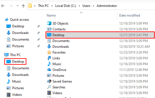 How to Change the Location of Desktop Folder in Windows 10