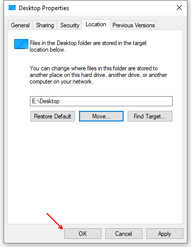How to Change the Location of Desktop Folder in Windows 10