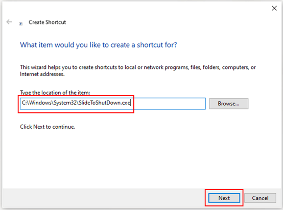 How to Create Slide to Shut Down Shortcut on Windows 10