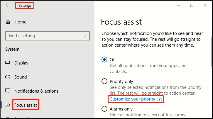 How to Enable Focus Assist in Windows 10