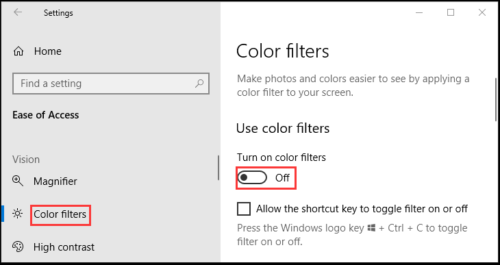 How to Apply Color Filters in Windows 10