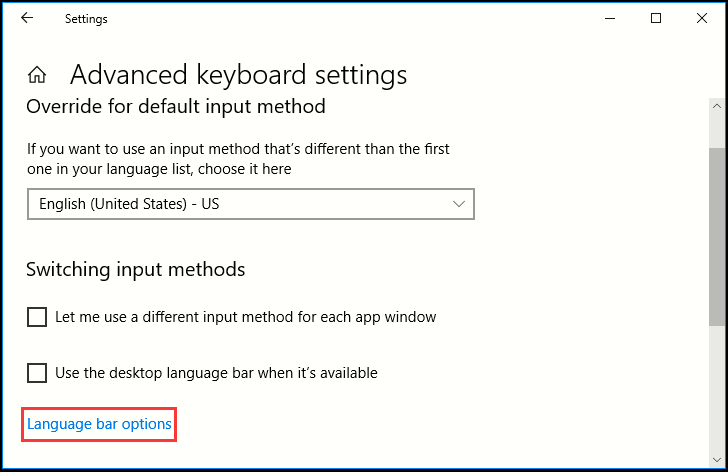 Windows 10: Change HotKeys to Switch Input Language