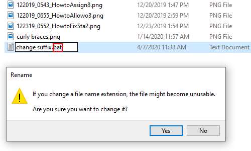 How to Modify the Name Extensions of a Batch of Files in Win 10 How to Modify the Name Extensions of a Batch of Files in Win 10