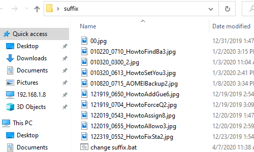 How to Modify the Name Extensions of a Batch of Files in Win 10