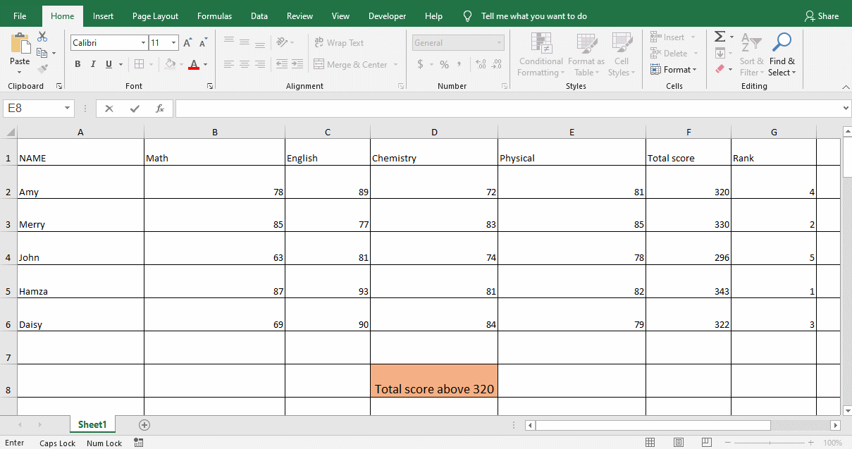 Nine Common and Basic Excel Functions and Formulas