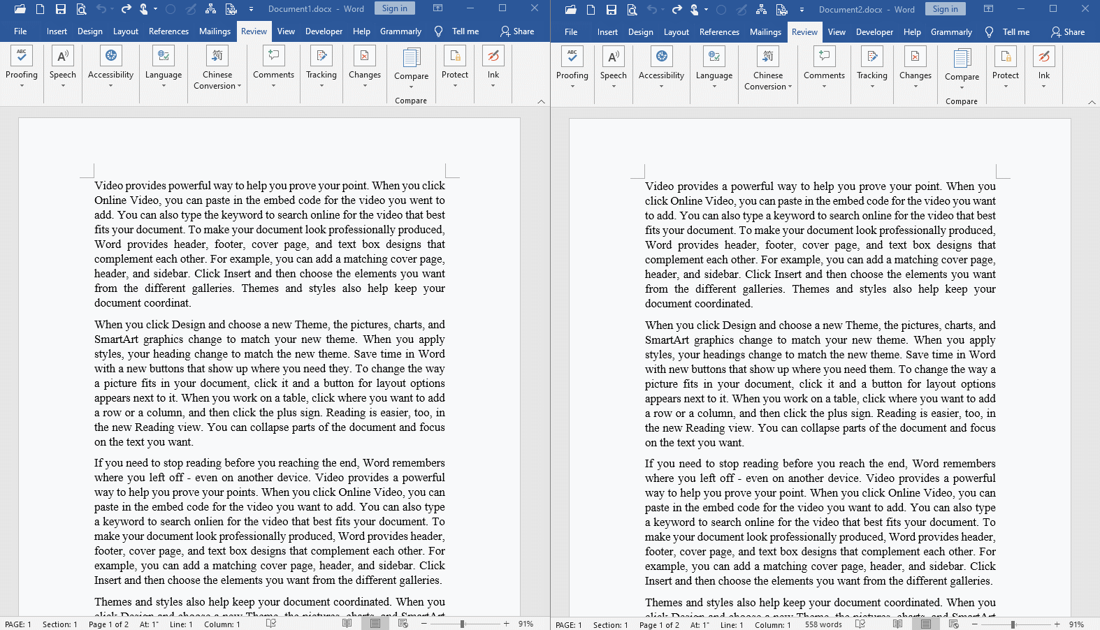 How to Quickly Find the Difference Between Two Word Documents?