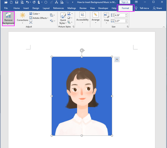 How to Change the Background Color of the ID Photo in Word? How to Change the Background Color of the ID Photo in Word?