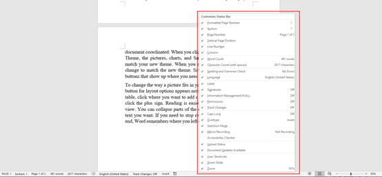 Take You To Know More About Word Status Bar Take You To Know More About Word Status Bar