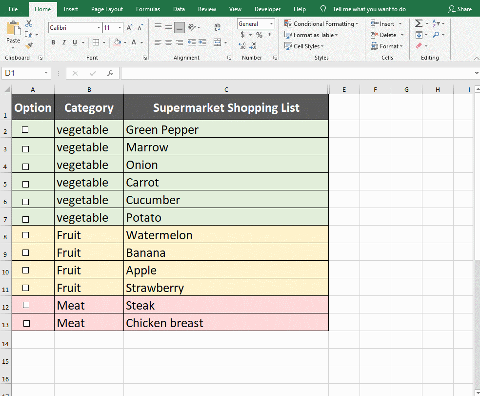 How To Check The Checkbox To Change The Cell Color How To Check The Checkbox To Change The Cell Color
